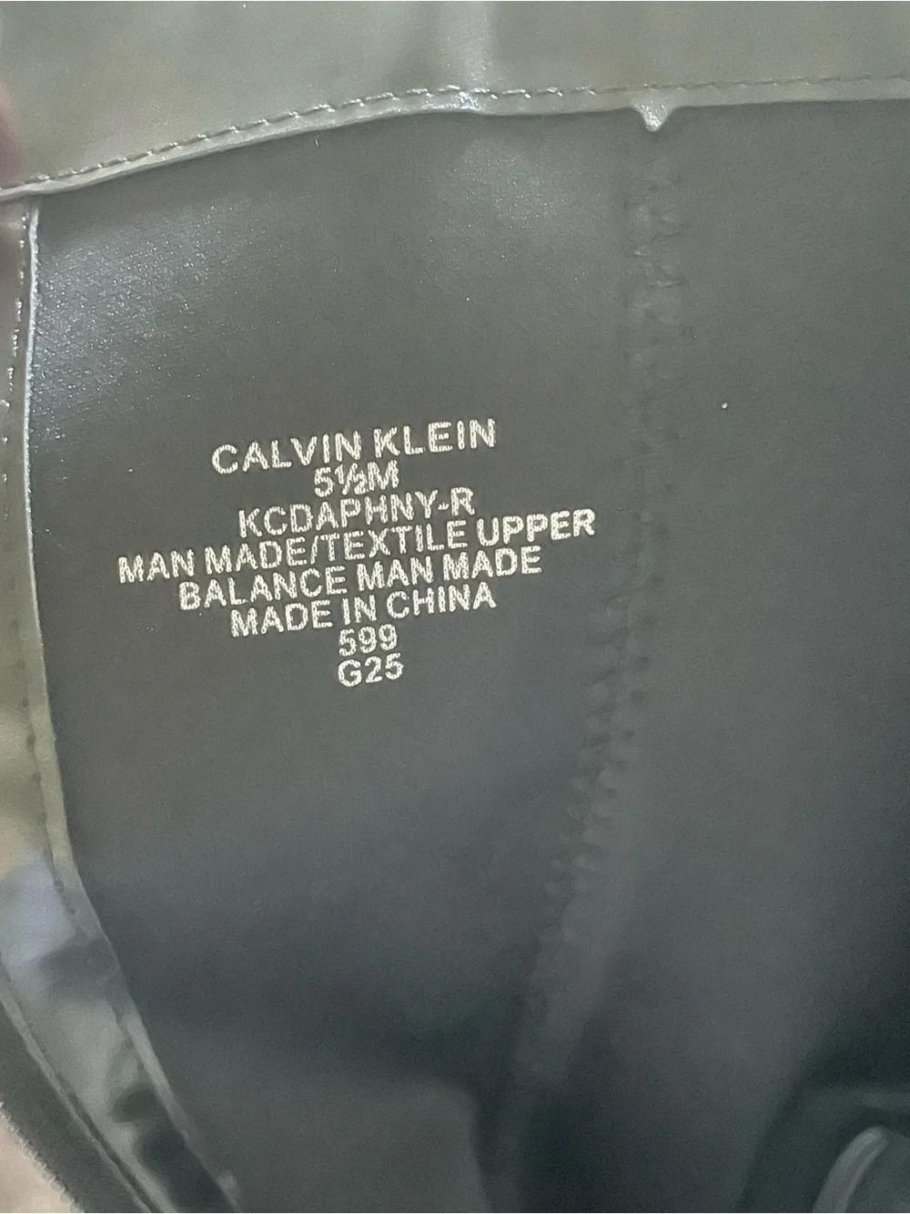 Calvin Klein Black Over-the-Knee Leather Boots with Logo Strap